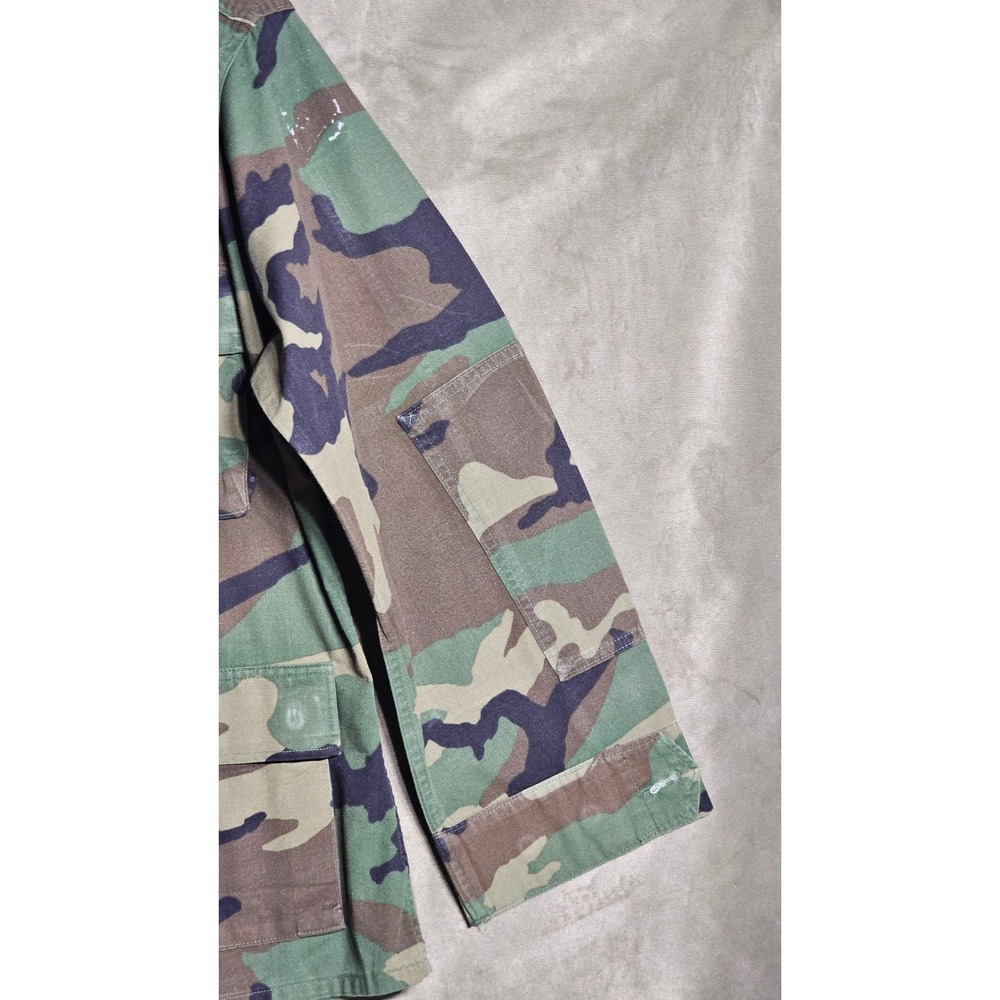 Vintage Military Woodland Camo BDU/Blouse Field Jacket Med Reg Tactical Utility - Picture 7 of 8